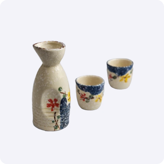 Japanese cups and bottle
